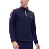 Fila Athletics Basic Stand Collar Color Block Tennis Sports Knitted Long Sleeve Jacket Men Jackets Dark-Blue A11M243503F-NV