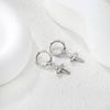 Minimalist Circle Cross Pendant Earrings for Men and Women Trendy Hip-Hop Jewelry Accessories Lightweight Luxury Waterproof Gift