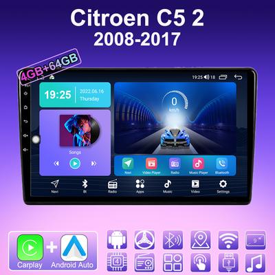 2 DIN Android Carplay Autoradio für Citroen C5 2 2008-2017 Multimedia-Player Head Unit Stereo GPS Navigation BT WIFI 4 + 64GB