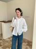 2026 Spring Lace Tie-Design Long Sleeve Elegant Slimming Shirt for Women