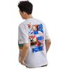 Li Ning Table Tennis Sport Printed Short Sleeve T-Shirt Men Tops Standard-White AHSRC03-1