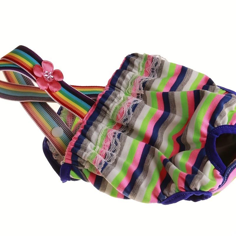 

1 шт. полосатые физиологические брюки для переноски домашних животных, нижнее белье для собак, предотвращающее появление неприятных менструальных брюк B