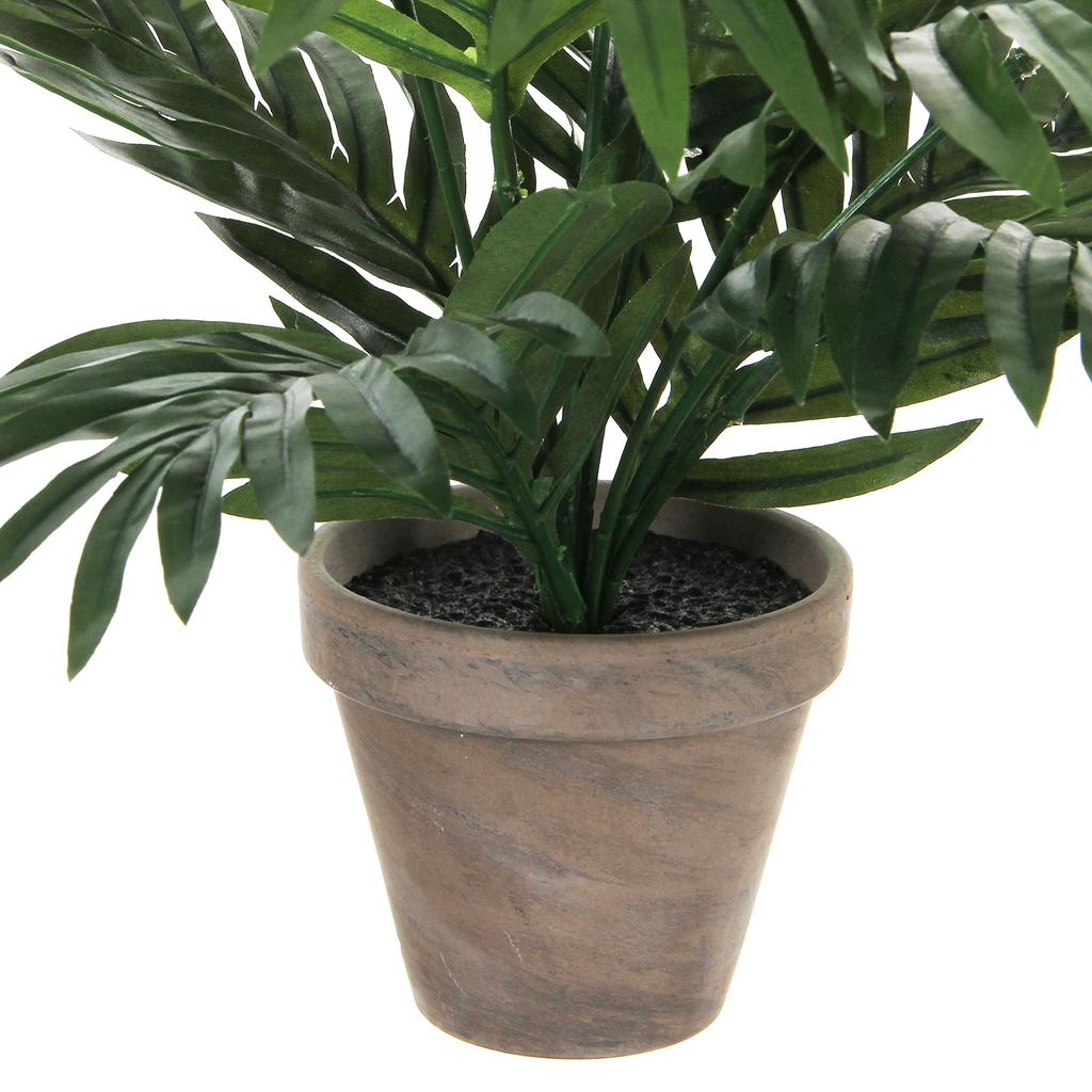 Gelbe oder Areca-Palme aus PVC mit grauem Topf 46x46x42cm