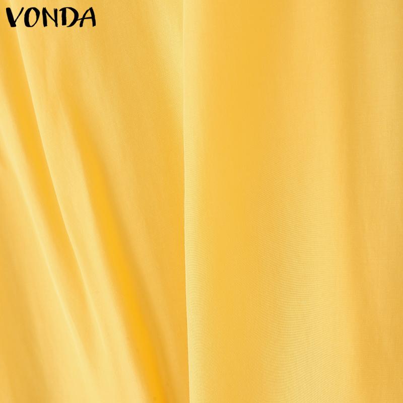 VONDA Women Sleeveless Ruffled Casual Pleating Tank Tops