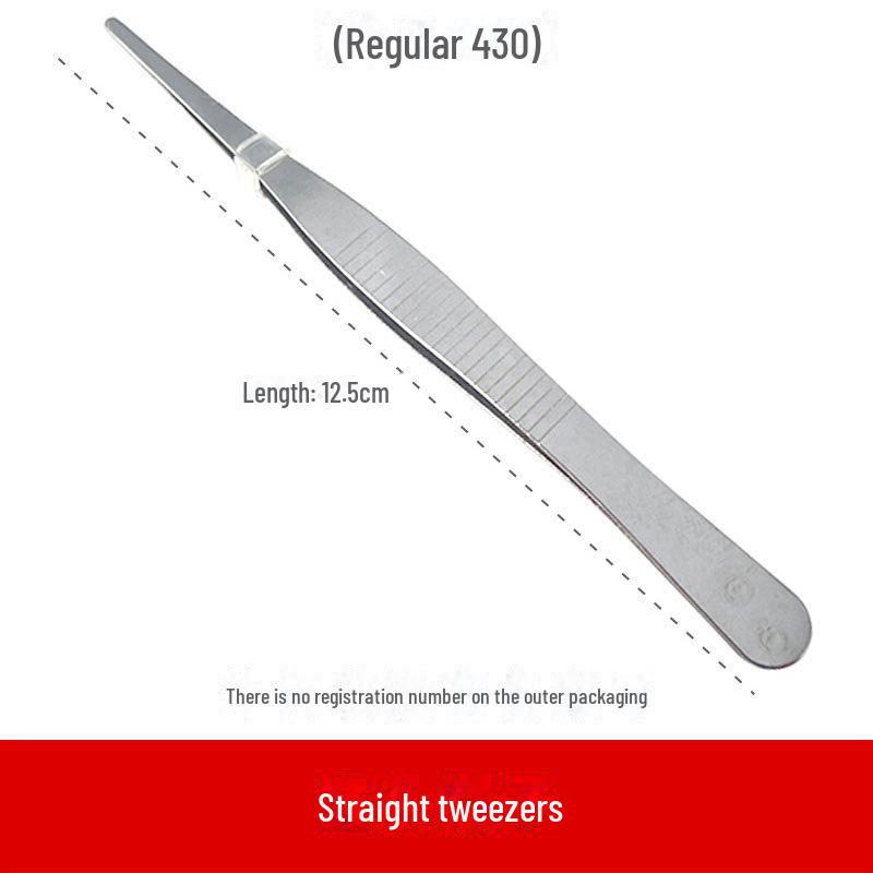 304 Stainless Steel Anti-Iodine Tweezers: Straight & Elbow Design for Gardening, Fishing, and Aquarium Use