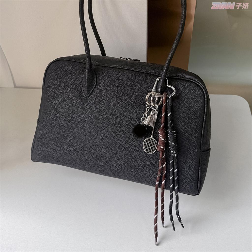 Korean Style Badminton Design Backpack Charm for Athletes and Students Practical Alloy Keychain Fashion Bag Pendant