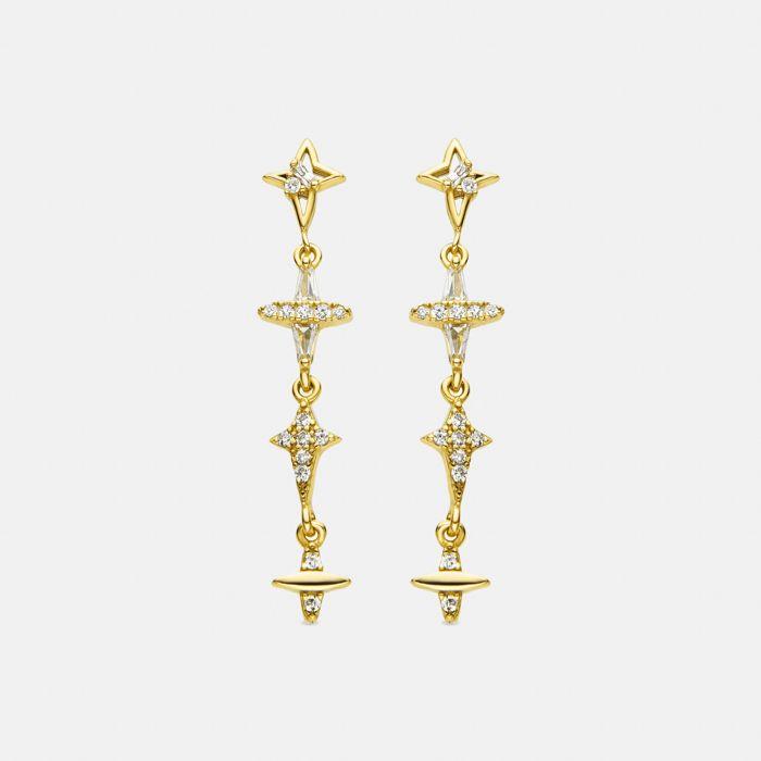 925 Sterling Silver and Brilliant Zirconia Earrings - Holis