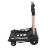 Carrinho de Mão Dobrável com 4 Rodas Silenciosas Carrinho de Puxar Ajustável para Bagagem Compras Capacidade de Carga 88lb