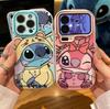 Mengmeng Stitch Angel Is Suitable for Apple 17PROMAX Mobile Phone Case 15/16 Huawei Honor Mobile Phone Case All-inclusive.