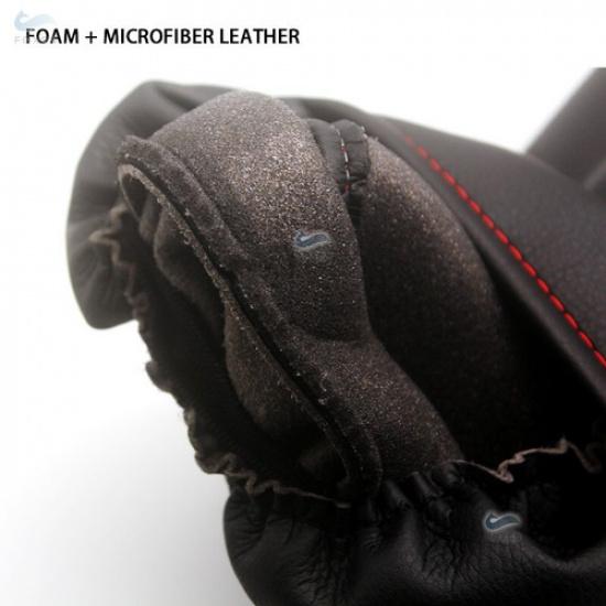 Black Leather+Red Front Seat Armrest Handle Cover For 03-09 Lexus RX 300 330 350