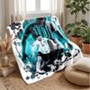 Lionel Messi Theme Blanket Soft Flannel Blanket Plush Throw Blanket Cozy Sofa Bed Blanket for Home Decor