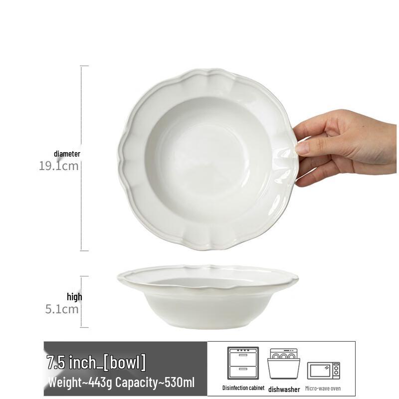 Nordic Ceramic Straw Hat Serving Bowl