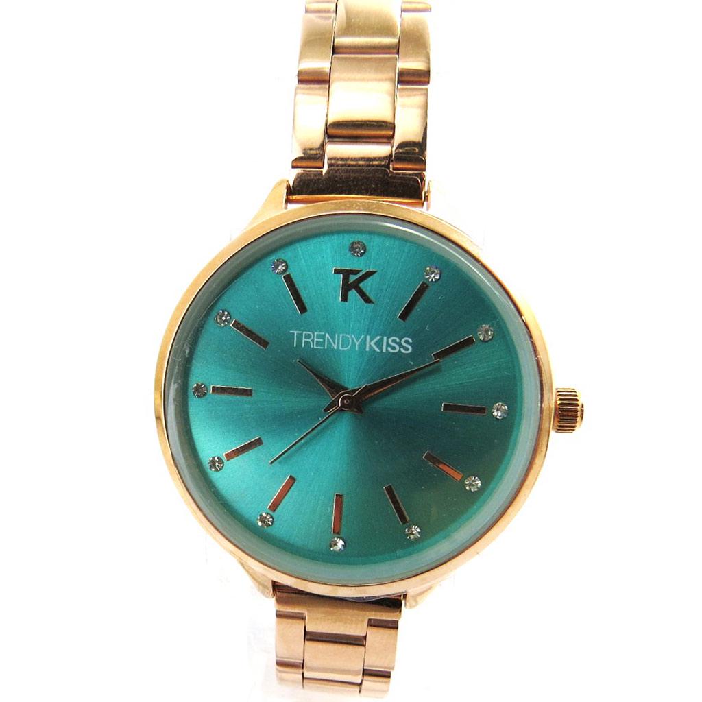 Les Trésors De Lily [M6096] - Women's 'Trendy' Turquoise Rose Gold Watch