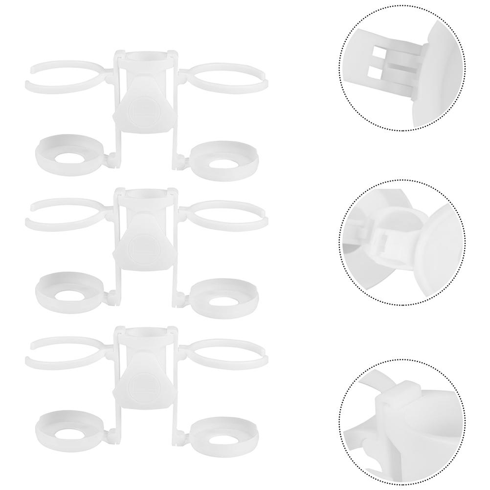 3 Pcs Parasol Beach Umbrella Cup Holder Coffee Tray Miniature Hanging Hook Plastic Decorative Trays