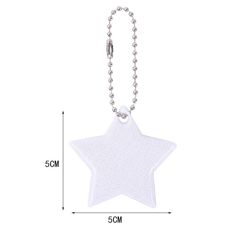 5 шт./набор Светоотражающий брелок «Звездная ночь» - Креативный ПВХ Светящийся Безопасный Шарм для Сумки для Рюкзаков Велосипедного Снаряжения Ночной Предупреждающий Брелок