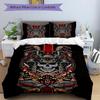 3pcs Anime Samurai Skull Decorative Bedding Set - Includes One Quilt Cover and Two Pillowcases (No Core) - Perfect for Bedroom and Guest Room Decorati