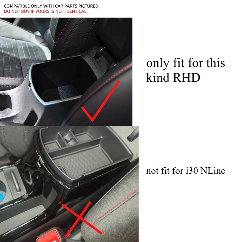 Car Armrest Storage Box Central Control Container Tray for Hyundai I30 I30 I30N 2017-2024 RHD Interior Accessories