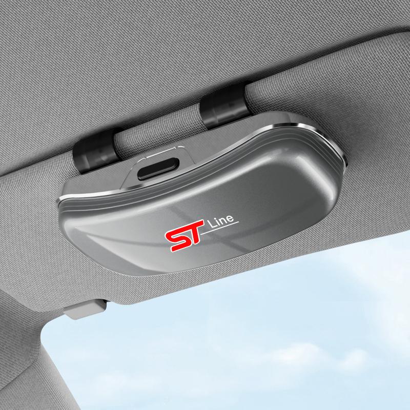 Ford Car Sun Visor Glasses Case Sunglasses Storage Box For Mondeo Focus EURHC8 Taurus Shelby Mustang Fiesta Explorer Puma Edge F150 MAX