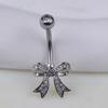 Fashion Bowknot Heart Navel Rings For Women Sexy Belly Button Nail Body Piercings Jewelry Stainless Steel Belly Button Ring Gift