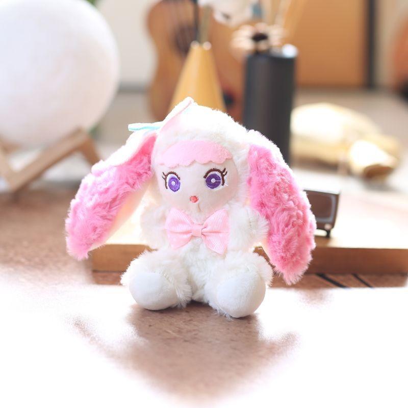Plush Rabbit Cute Toy Keychain Stuffed Pp Cotton Bag Decor For Gift Girls