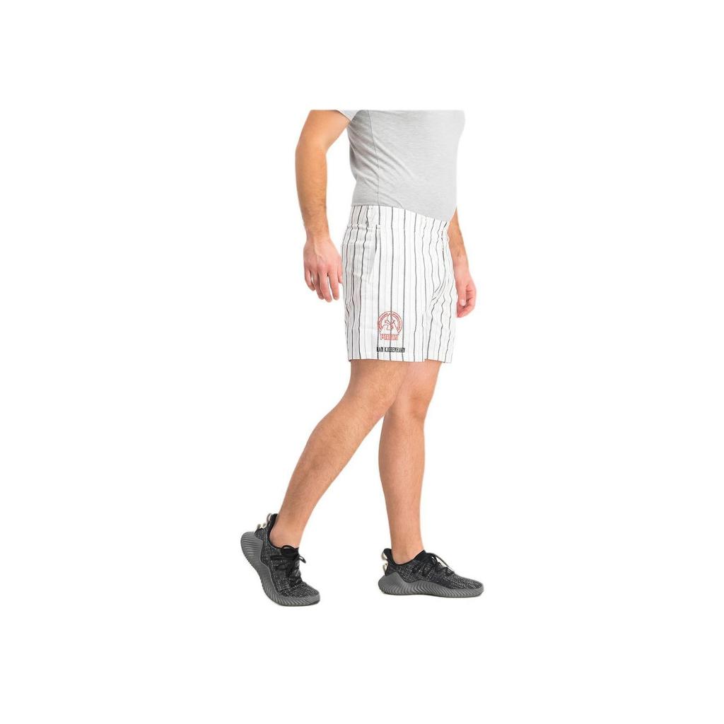 PUMA Vertical Stripe Logo Shorts Men bottoms White 57855602