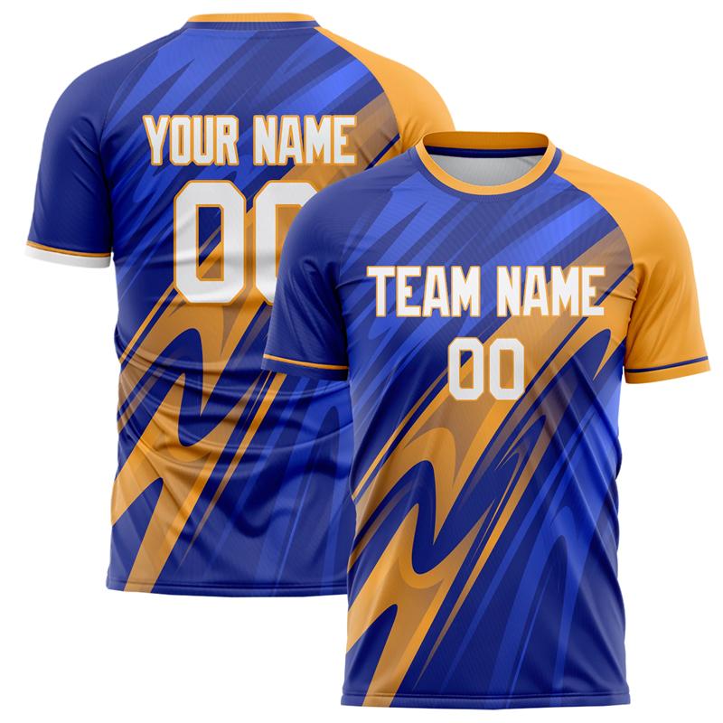 Customized Team Name Number Name Football T-shirts Personalized DIY Crew Neck Blue Sport T Shirts Loose Quick Dry Team Uniform