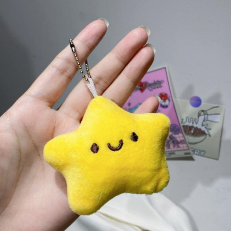 Yellow Star Doll Keychain Keyring Key Holder Bag Keyring