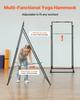 Yoga-Ständerrahmen, Maximale Belastung 200 kg Schwingständer, Dreieckige Struktur Aerial Rig, Aerial Silk Ständer mit EVA-Schaumstoff & 6m Yoga-Hängematte, 4-stufig Horizontal