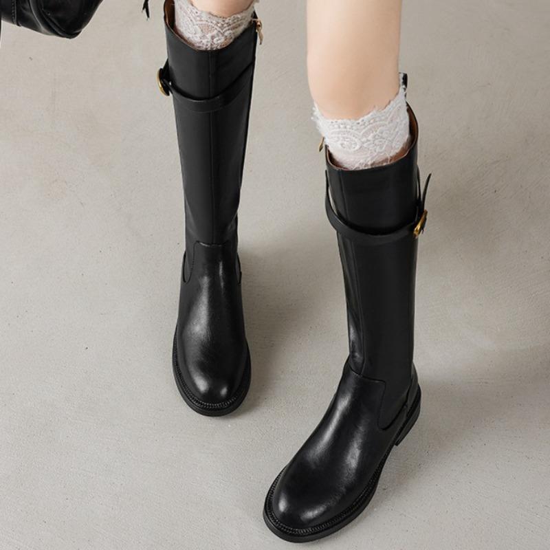 Herbst Sexy Damen Mid-Calf Stiefel Dicke Sohle Luxus Designer Outdoor Walking Warm Lässige Chelsea Boots Neue Lange Stiefel