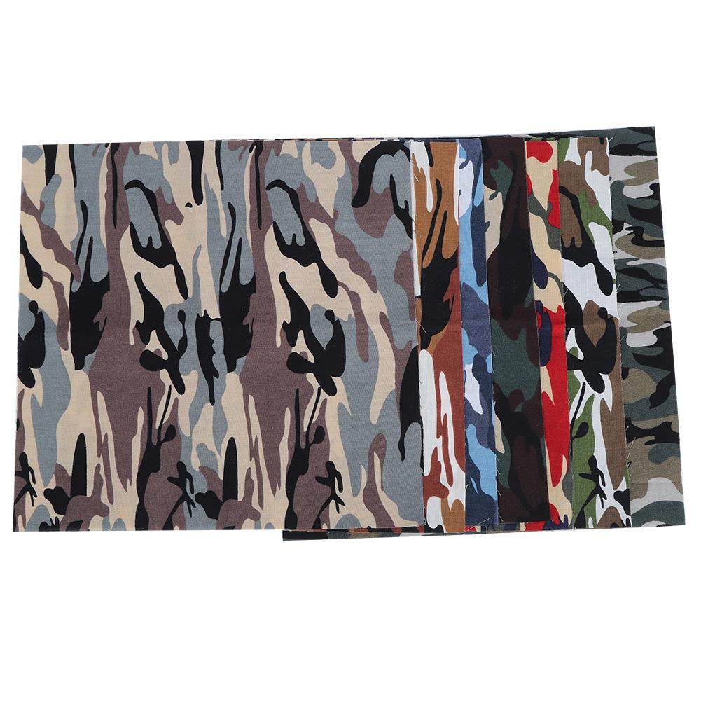 7Pcs 48x48cm Camouflage Print Fabric Cotton Cloth for DIY Craft Sewing Quilting Making Material