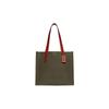 Relay Series 35 Embossed Logo Solid Color Litchi Texture Cowhide Tote Bag Tote Bag Shopping Bag Shoulder Handbag Large Men's Dark Green