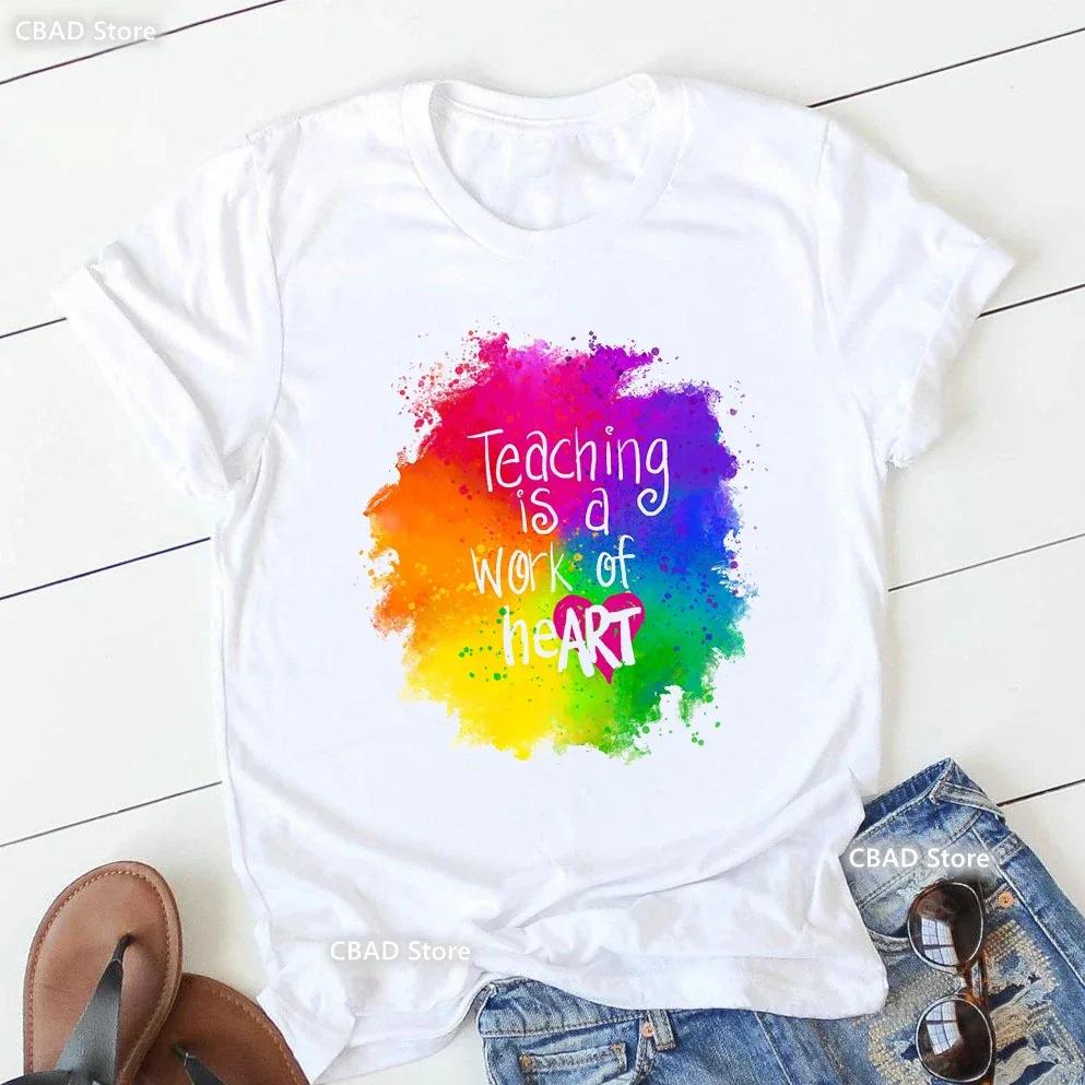 Hot Selling Women's Top Hot Selling Love Personality Pattern Printed Short-sleeved T-shirt Women Summer polyester fabric