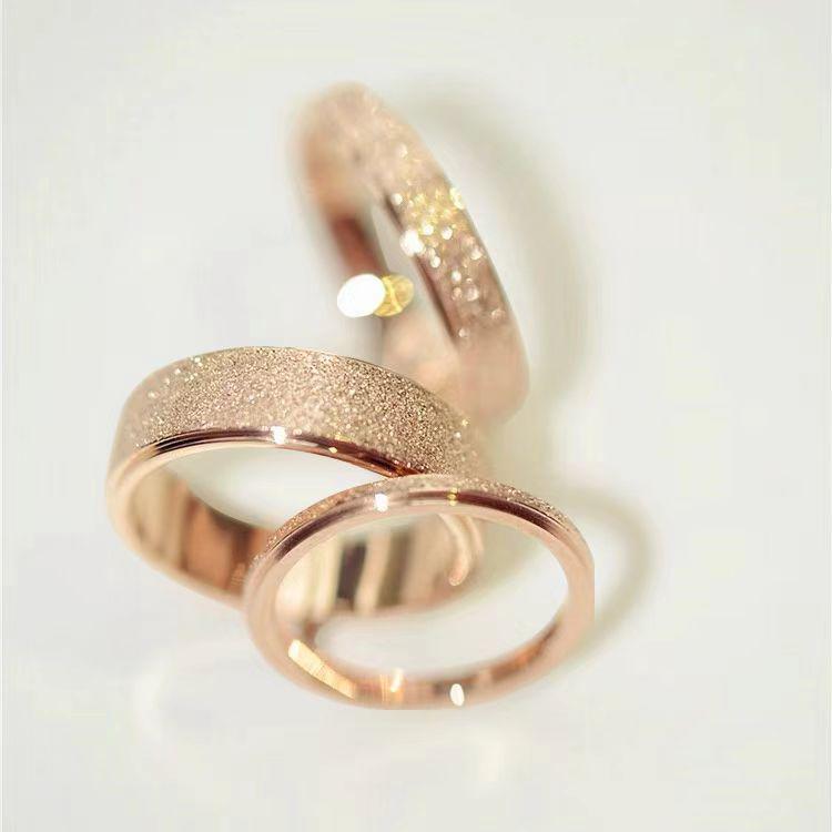 Women's High-End Frosted Titanium Steel Ring - Non-Fading Stainless Steel Minimalist Design