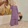 Women Tunic Pants Suit Chain Detailed Quality Combination Islamic Muslim Fashion Elegant New Season Turkish Made Casual Fit