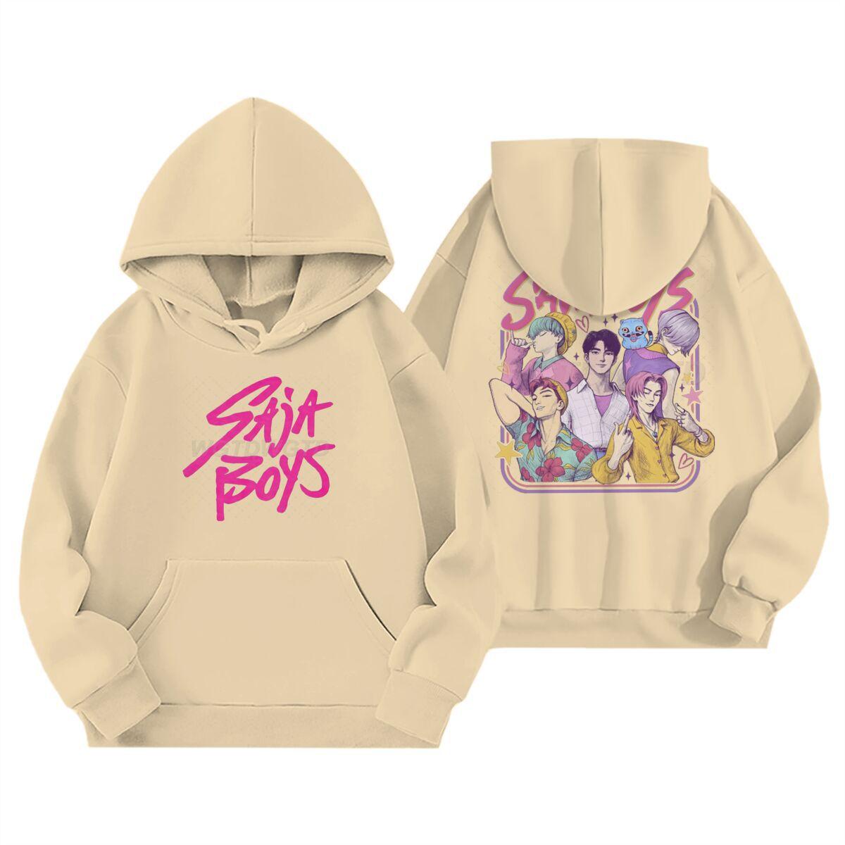 

Autumn 3D Cartoon KPop Demon Hunters Printed Pocket Hoodies Fashionable Casual Sports Long Sleeved Children s Girl Hooded Sweatshirts 160