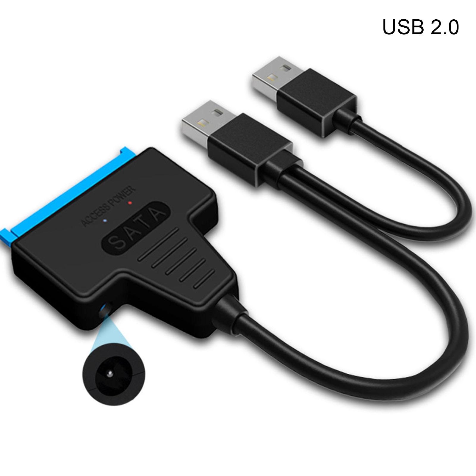 USB 3.0 2.0 SATA Кабель SATA на USB 3.0 2.0 Адаптер Поддержка 6 Гбит/с 2,5/3,5-дюймовый HDD black