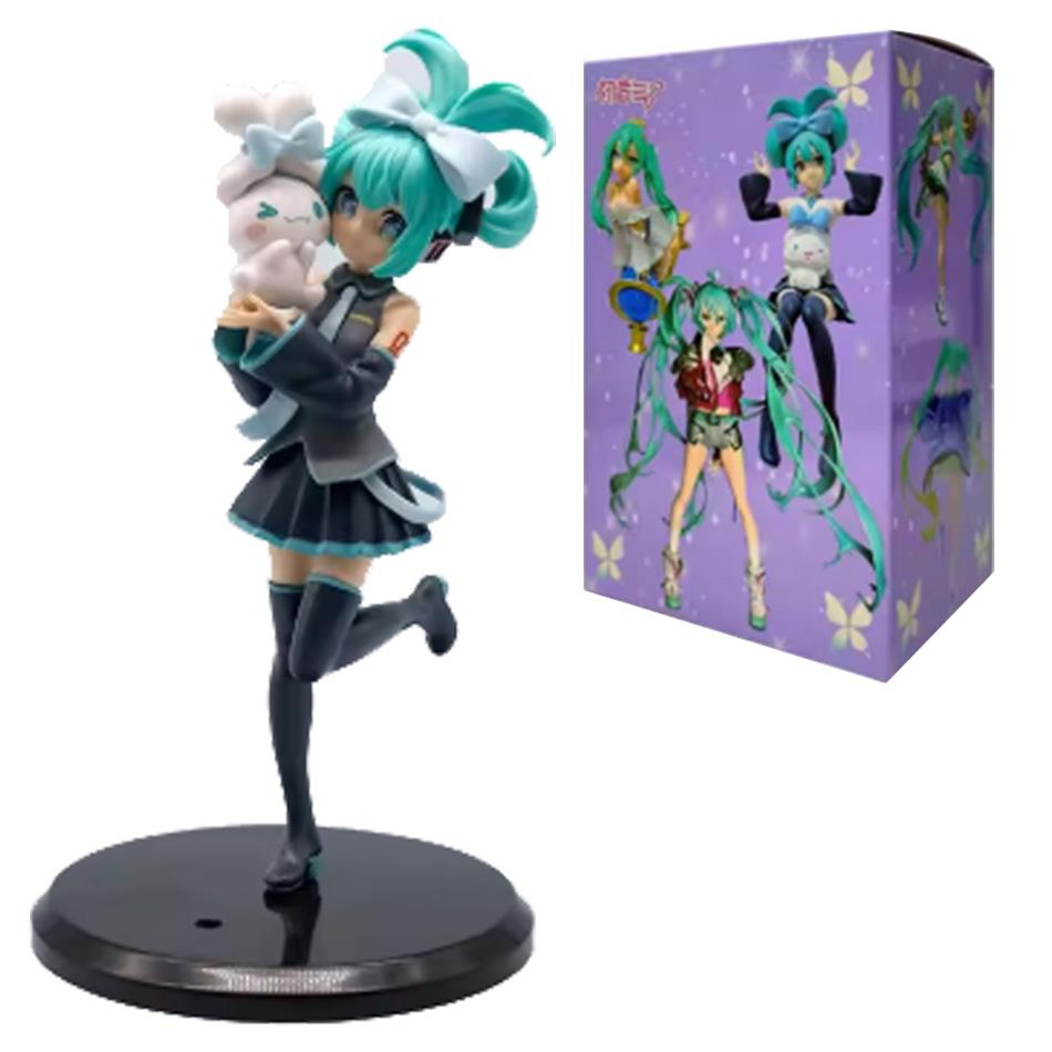 Anime Hatsune Miku X Cinnamoroll Figura De Anime Kawaii Miku Figura De Accin Pvc Coleccin De Adultos Decoracin Modelo Muñeca