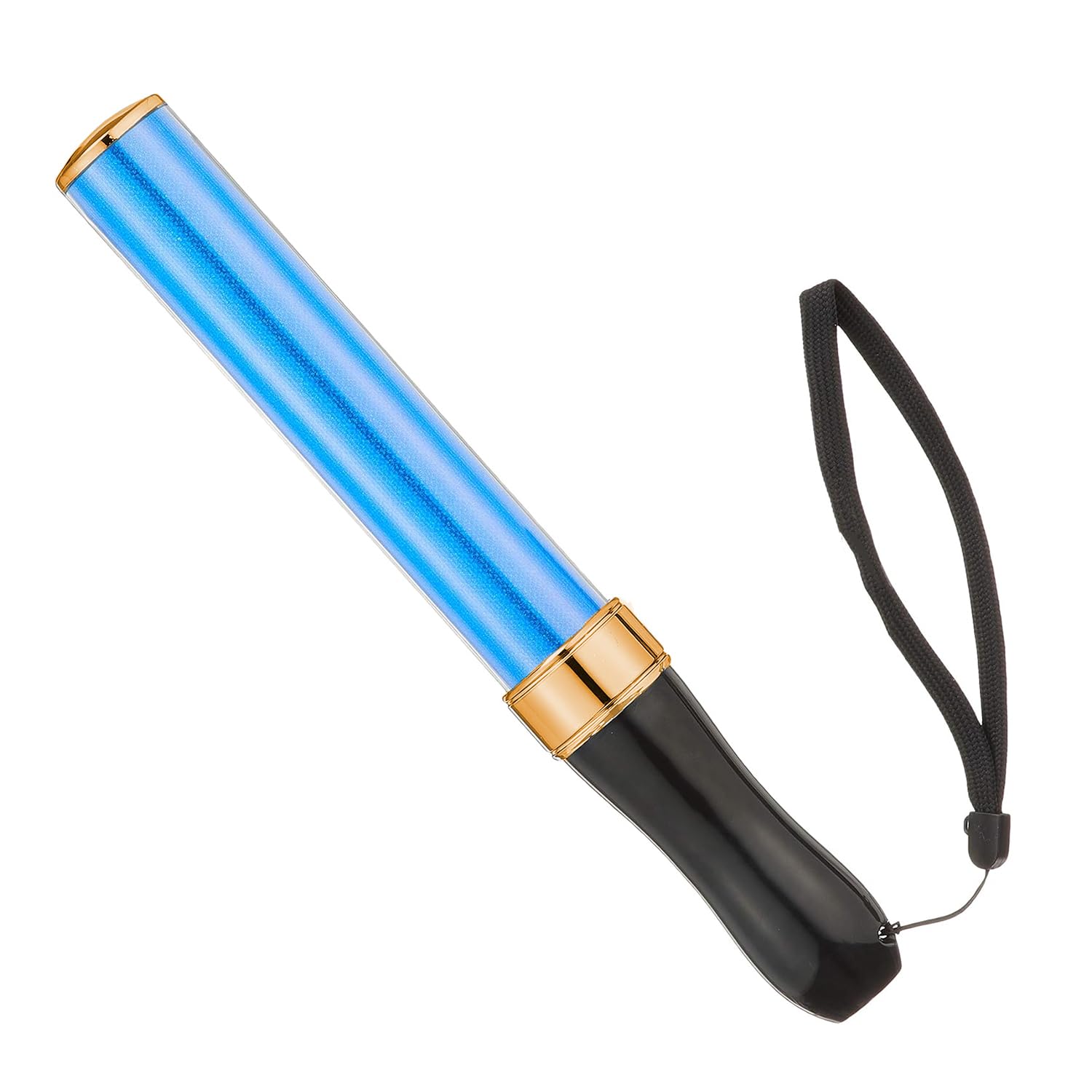 

TIURIOAK LED Pen Light 25cm Black Handle Gold Plated ABS 15 Color Switchable Manual Auto Transition Concert Music Festival Live Performance Cheer