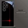 Cross Pattern Design Black Glass Phone Case Suitable for Samsung Galaxy S26 S25 S24 S23 S22 S21 S20 FE/Ultra/Plus Anti Drop