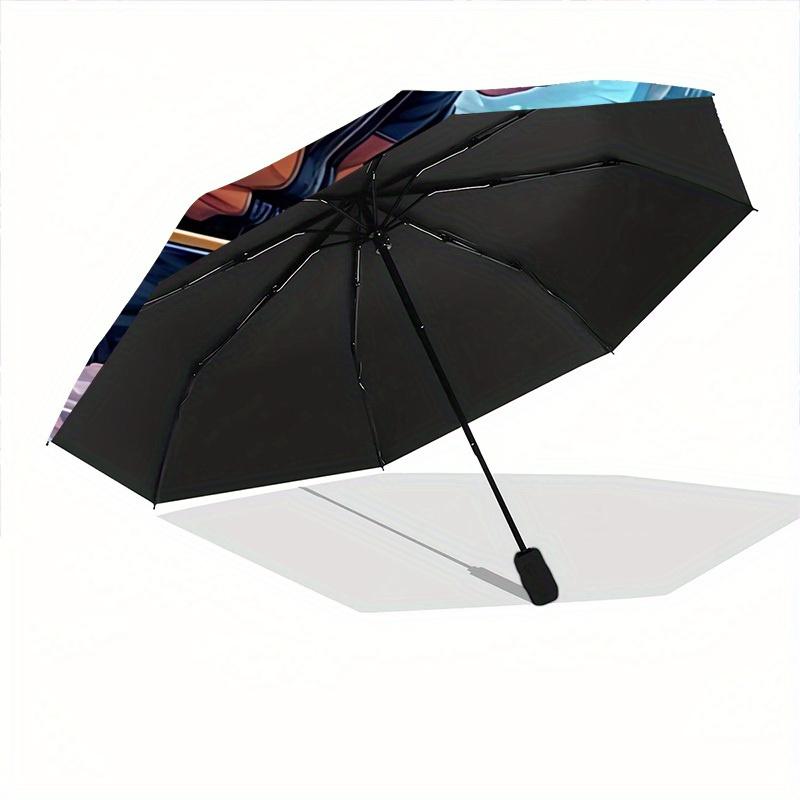 Naruto Kakashi Automatic Folding Umbrella, Self-Opening/ Closing, Durable Windproof Travel Umbrella for Outdoor Adventures a0826006