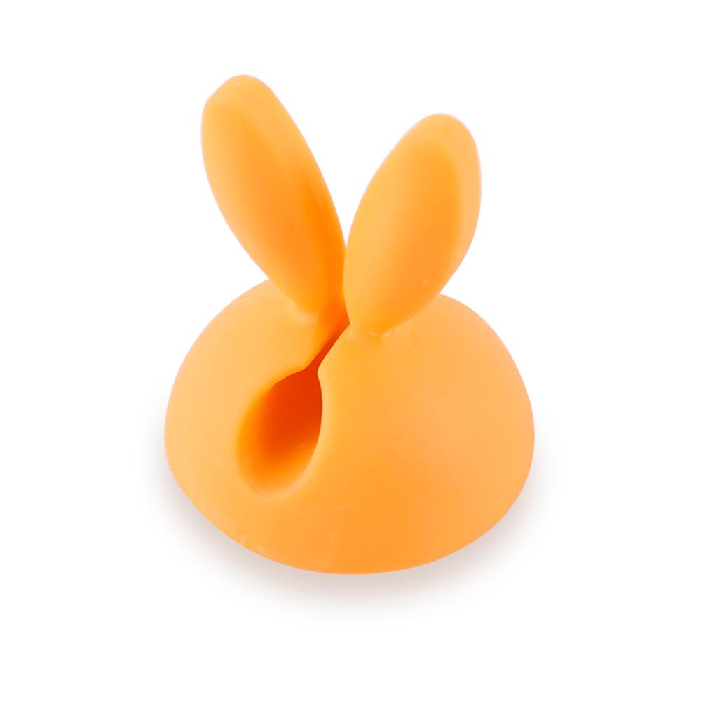 

Милый фиксатор кабеля в виде зайчика для приборной панели автомобиля, зарядное устройство для офисного телефона, органайзер для кабелей, настольный органайзер, держатель для сматывания кабеля наушников жёлтый