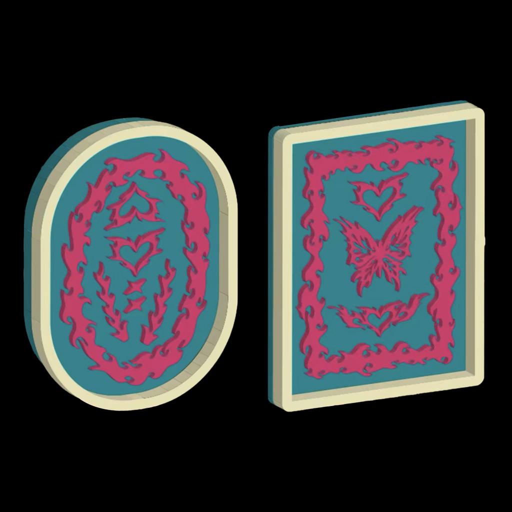 Butterfly Loves Flame Quicksand Silicone Mold Epoxy Resin Mold Pendant Photo Frame Edge Decoration Diy Craft Making