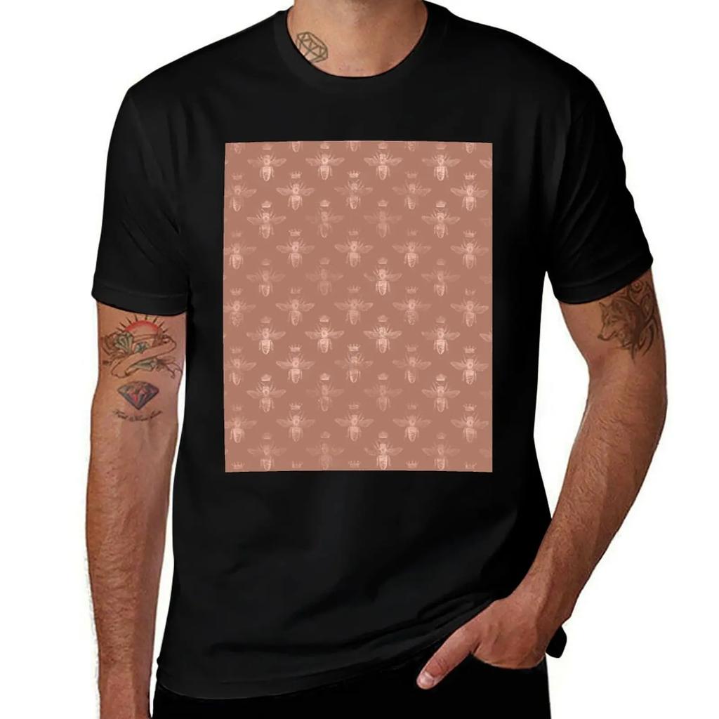 Rose Gold Queen Bees T-Shirt man clothes vintage clothes quick drying mens t shirts top quality