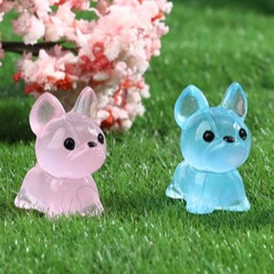 DIY Mini Fluorescent Dog Decoration Accessories Miniature Figurines Home Decoration Accessories