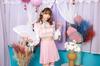 Clearstone Love Dress Halloween Cosplay Peach Blossom Costume for Women Pink