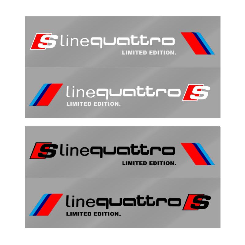 2Pcs Car Body Decoration Stickers Door Personalized Sporty Stickers For Audi A3 A4 B8 8P 8V A6 C7 A5 Q5 B7 B6 B9 QUTTRO RS Q3 Q7 S3 S4 S5 S6 S8