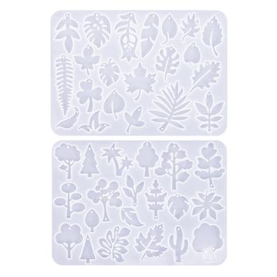 Kullanımı Kolay Silikon Kalıp Özelleştirilmiş Yaprak Şeklinde Küpe Kalıpları Kullanışlı Küpe Kristal Kalıbı Takı Malzemeleri