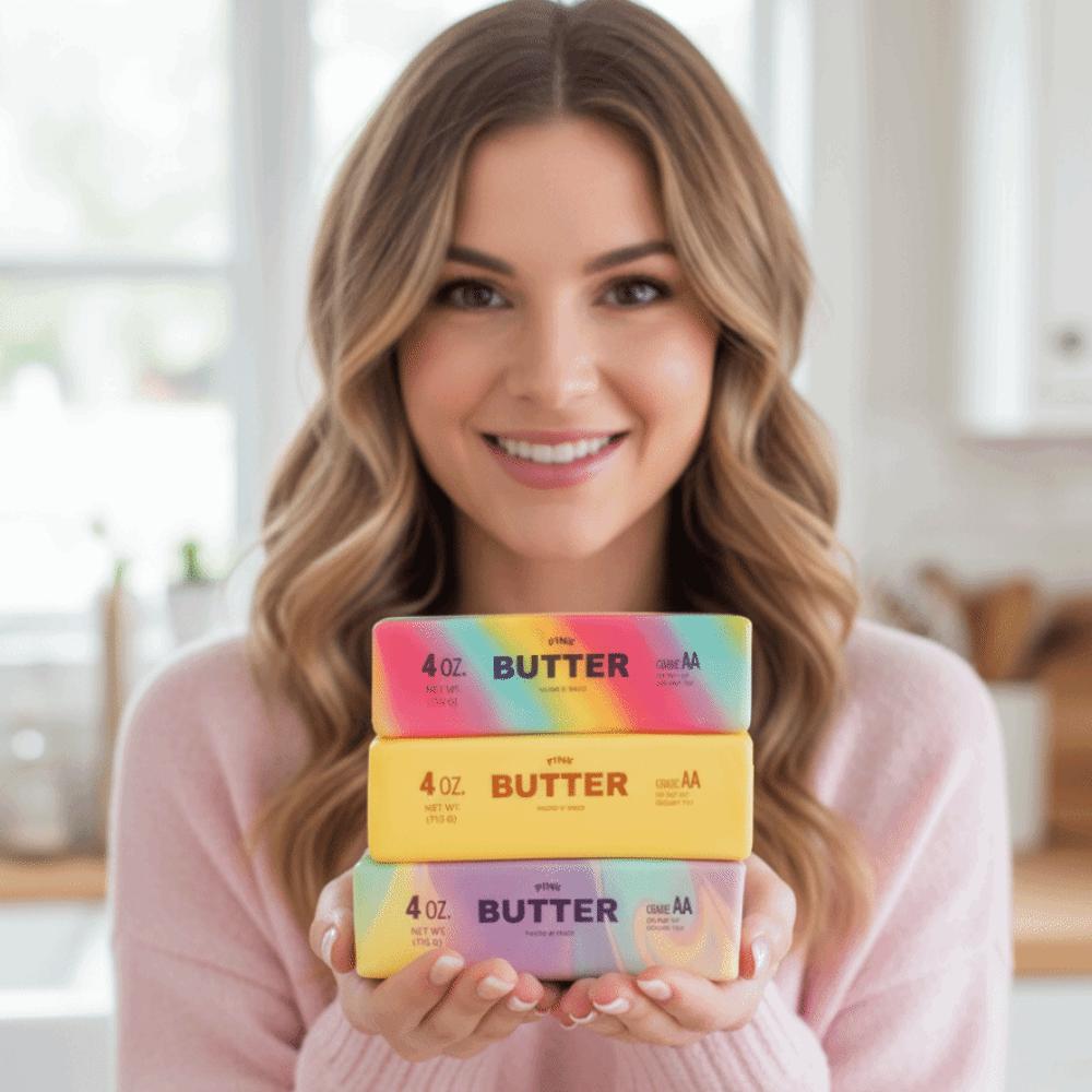 Hand loslassen Weicher langsamer Rückprall Butter-Stift Entspannungsgeschenk Realistische Butter-Sticks Kinderspielzeug