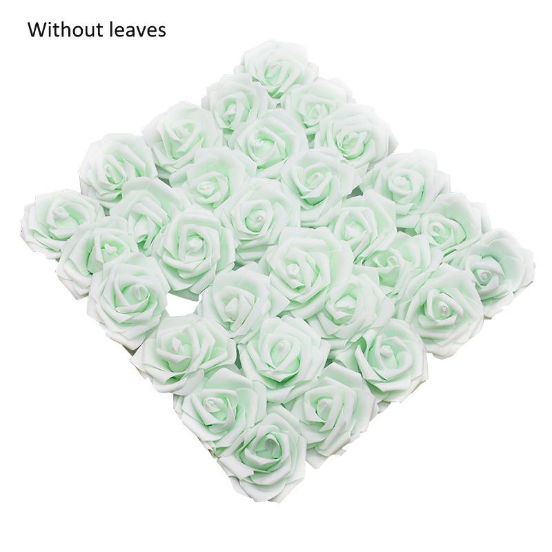 25Heads 8CM Artificial PE Foam Rose Flowers Bride Bouquet Flower For Wedding Party Decorative Scrapbooking DIY Flower