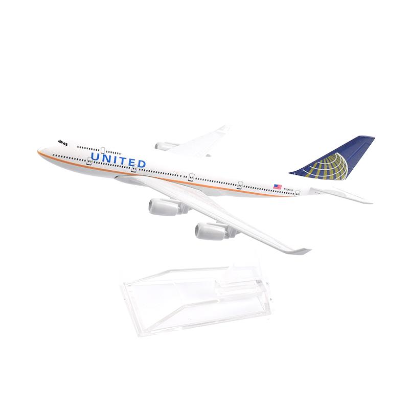 

1/400 Scale 16cm United Boeing B747 Airplane Model Airplane Diecast Metal Planes
